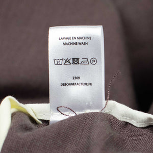 Drawstring easy shorts in Plum Belgian linen