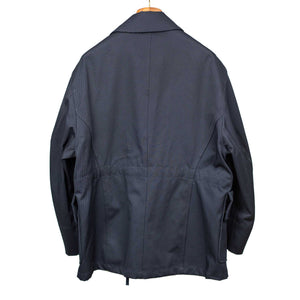Field jacket in dark navy heavyweight Italian cotton twill