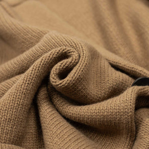 AAlviero single breasted knit jacket in camel color virgin wool (restock)
