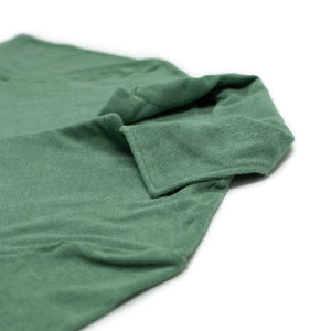 AAdeo short sleeve polo in green cotton mix terrycloth