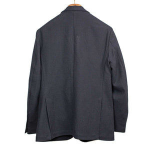 Aauro patch pocket jacket in navy ripstop wool mix
