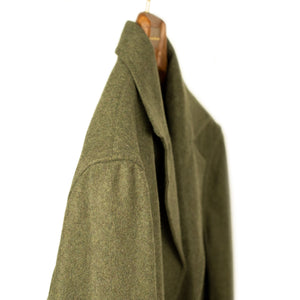 Aabigail jacket in moss green flannel wool mix