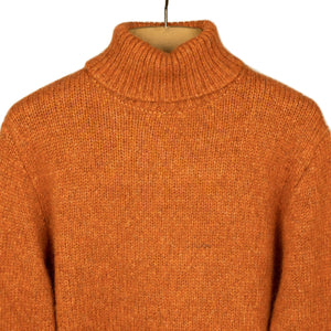 AAmintore wool turtleneck sweater in tangerine alpaca mix