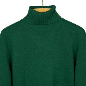 AAmintore turtleneck sweater in pine green fine gauge wool mix  (restock)