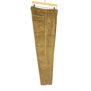 Aartemas fatigue trousers in light brown irregular wale cotton corduroy
