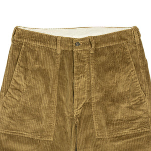 Aartemas fatigue trousers in light brown irregular wale cotton corduroy