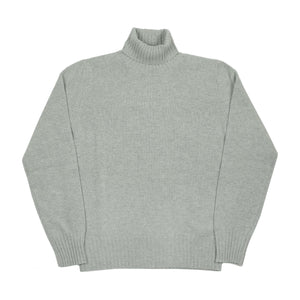 AAmintore fine gauge wool turtleneck sweater in light grey (restock)