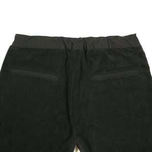 Drawstring trousers in black poly fleece