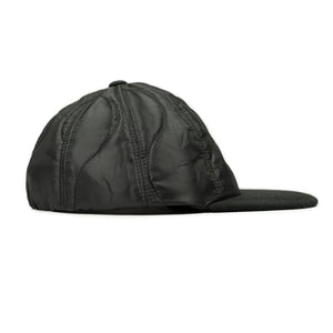 Quilted cap in black poly
