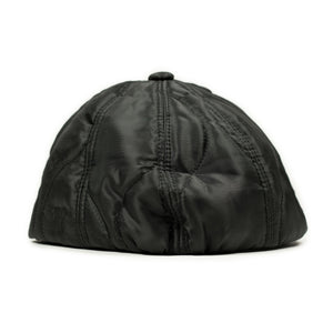 Quilted cap in black poly