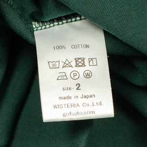 Kimono sleeve t-shirt in dark green cotton