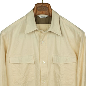 Hike shirt in washed natural cotton oxford