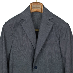 x N.O.UN single-breasted jacket in indigo blue chambray (separates)