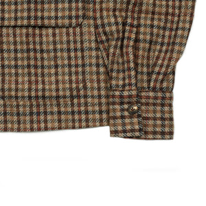 "Giubbottino" shirt jacket in Bottoli wool brown guncheck (restock)