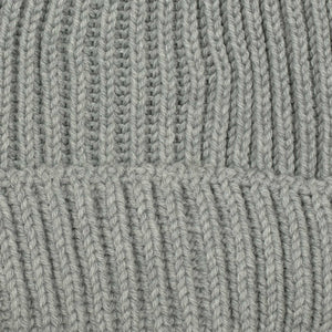 Chunky ribbed wool cap in grey (restock)