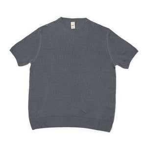 Exclusive short sleeve crewneck tee in grey linen