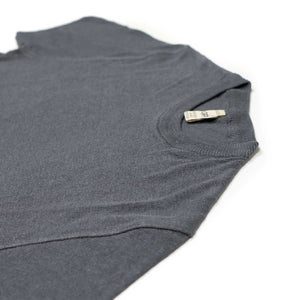 Exclusive short sleeve crewneck tee in grey linen