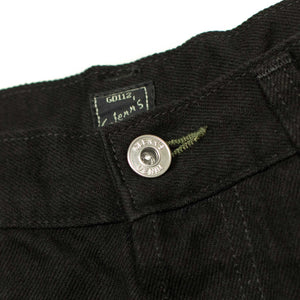 Slouchy Tapered Jean GD112 in one-wash "total black" denim