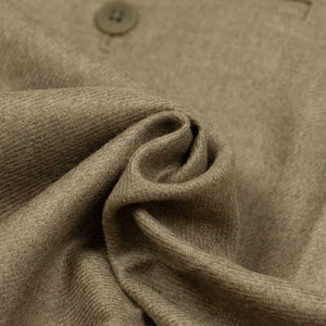 Side tab trousers in beige wool twill