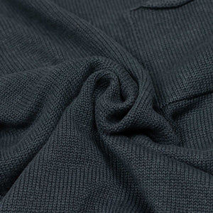 Exclusive knit pocket tee in charcoal linen