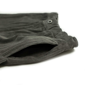 Easy trousers in dusty charcoal cotton corduroy