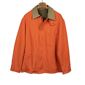 Chore jacket in cotton/linen duck canvas