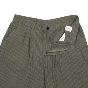 Antonio trouser in olive handloom cotton