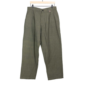 Antonio trouser in olive handloom cotton