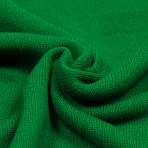 Mockneck sweater in kelly green 4-ply cashmere