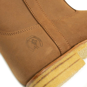 Half Gardian boots in light brown waxed crust calf