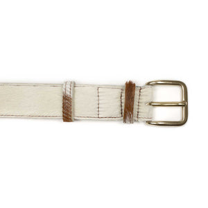 Belt in natural hair-on Normande calf