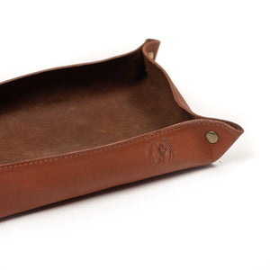 Valet tray in brown Suportlo calf leather