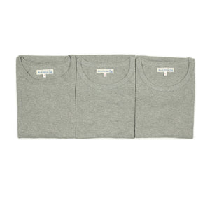 Box set of 3 grey 1950's crew neck t-shirts (restock)