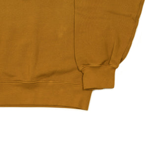 Turtleneck sweatshirt in mustard cotton fleece