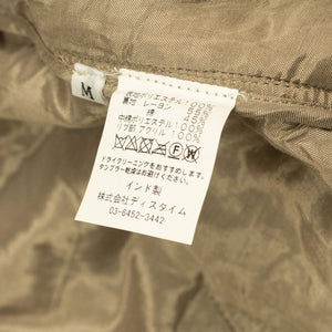 Blouson jacket in beige star stitched cotton velvet