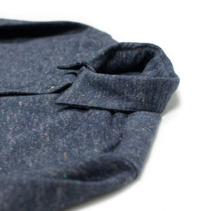 Soft Rude shirt in blue donegal heavyweight cotton hopsack