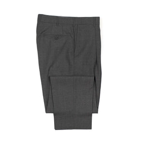 Exclusive Manhattan pleated high-rise wide trousers in charcoal grey lightweight wool