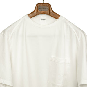 Crewneck tee in white heavy cotton jersey
