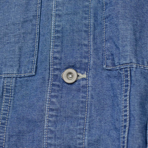 Short work jacket in blue 9oz cotton/linen denim