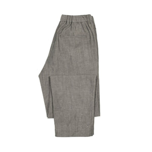 Knaus relaxed easy pants in Canvas black and taupe cotton linen