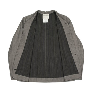 Airstream camp collar long-sleeve shirt in Canvas black and taupe cotton linen
