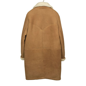 Exclusive "Redford" shearling rancher coat in tan suede