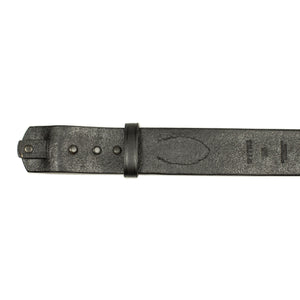 Hand tooled ranger belt in black leather