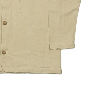 Hunting jacket in natural rustic cotton/linen canvas