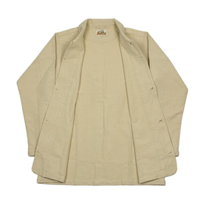 Hunting jacket in natural rustic cotton/linen canvas