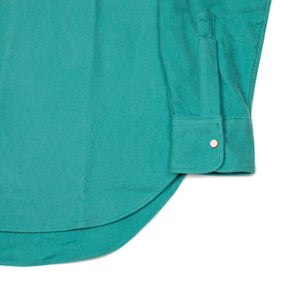 Pearlsnap Western shirt in turquoise cotton moleskin