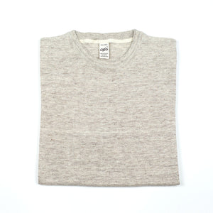 Short-sleeved crew-neck T-shirt in cotton knit with dégradé stripes White &  Sky Blue