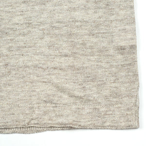 Knit short sleeve linen crew neck tee, natural linen color (restock)