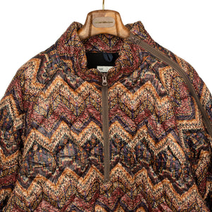 Pullover jacket in Arabesque print quilted polyester