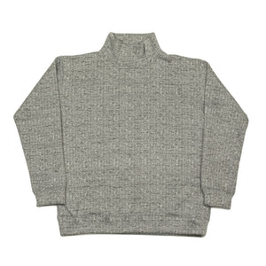 ts(s) High neck sweatshirt in grey herringbone brushed polyester